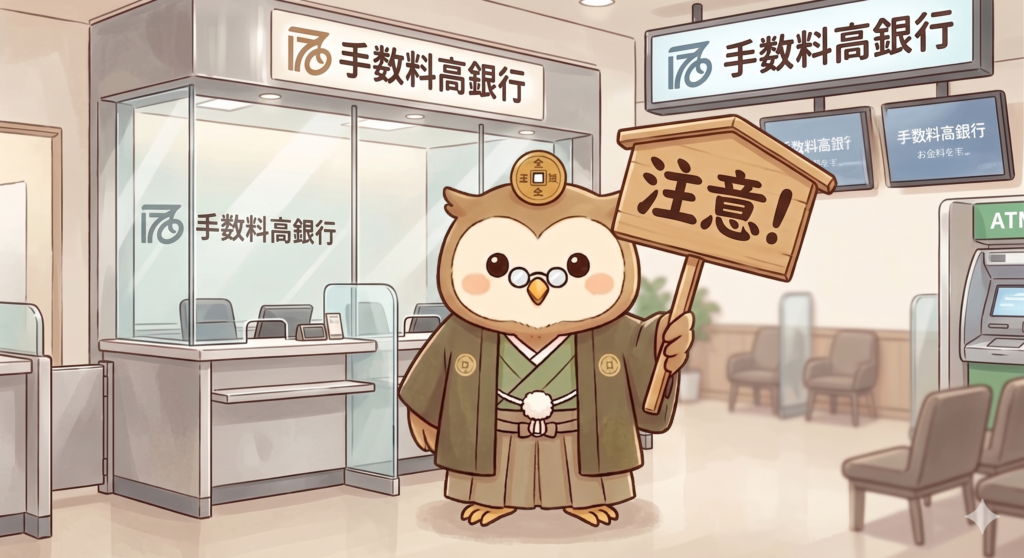 銀行の窓口で複雑な金融商品を勧められる事例を説明する銭先生