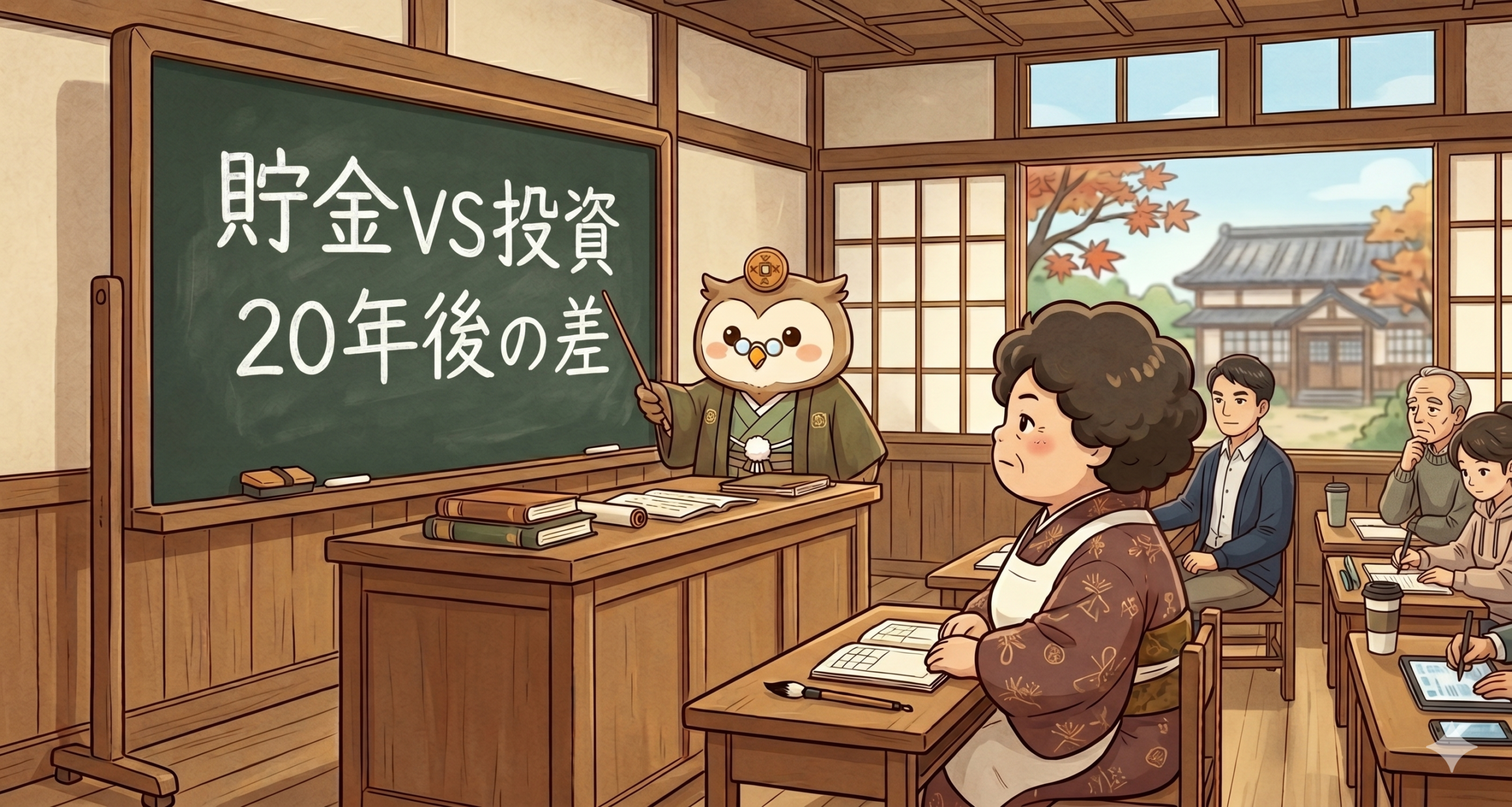 貯金VS投資 20年後の差